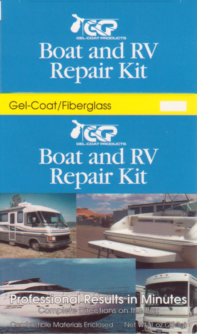 1 Quart Marine Gel Coat White W/Wax, W/MEKP Repair Kit Boat Fiberglass,W/6  Color